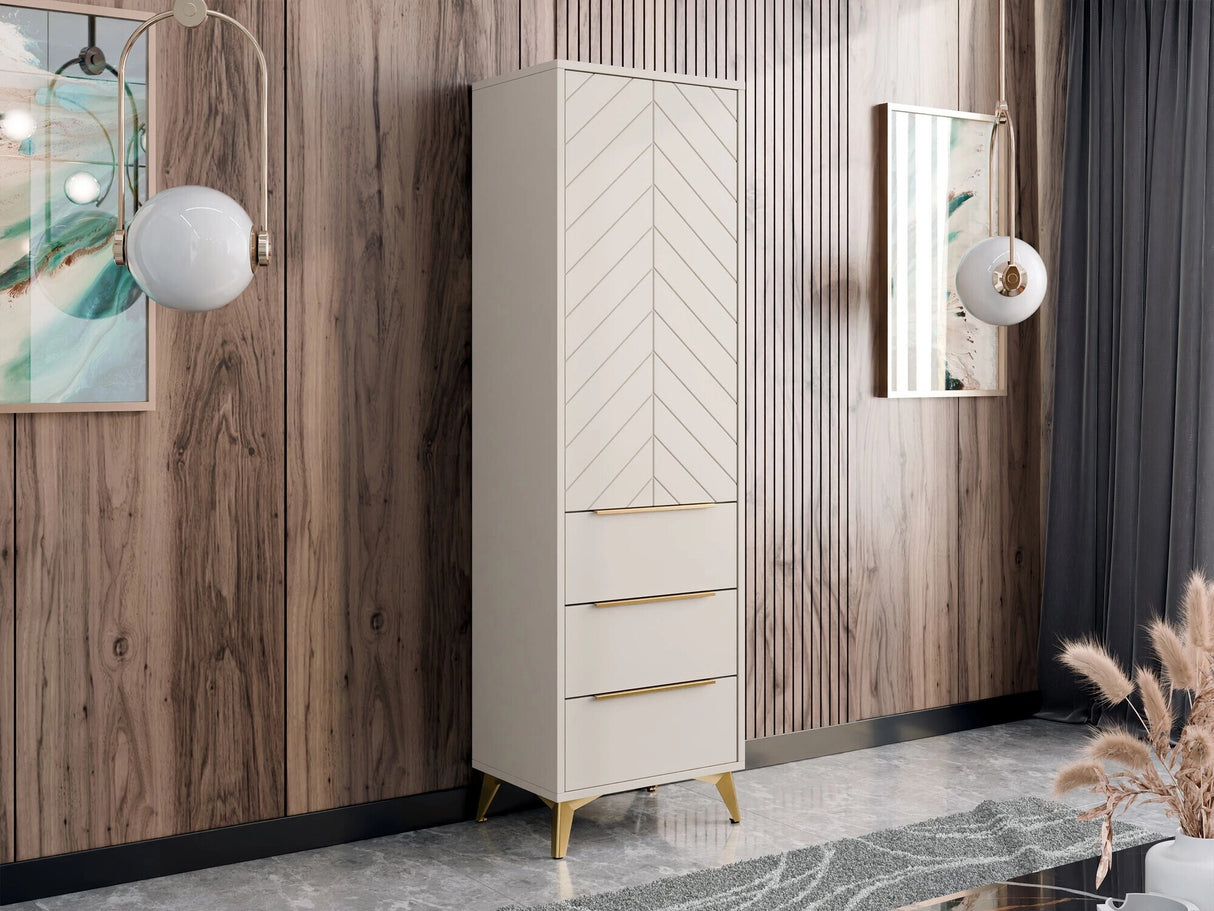 Könyvespolc Szafa 1D3SZ XYLIX Beż Piaskowy