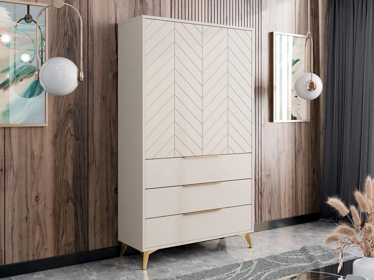 Könyvespolc Szafa 2D3SZ XYLIX Beż Piaskowy