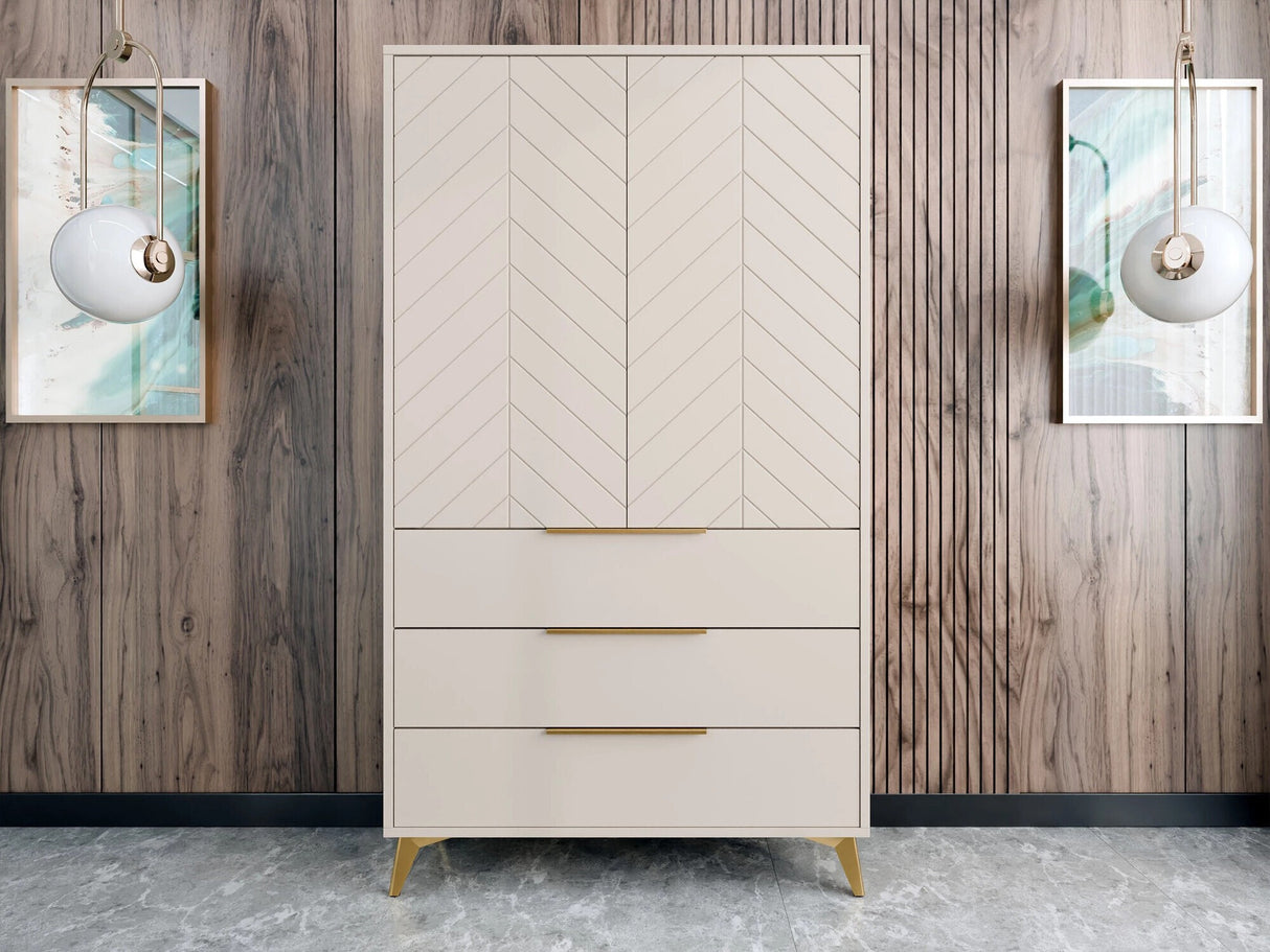 Könyvespolc Szafa 2D3SZ XYLIX Beż Piaskowy