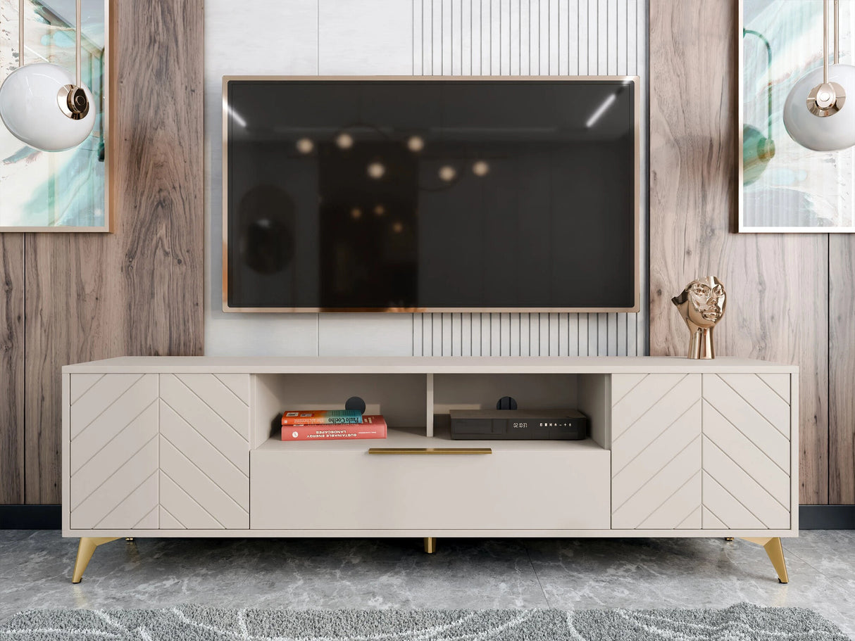 TV-állvány Szafka RTV 2D1SZ XYLIX Beż Piaskowy