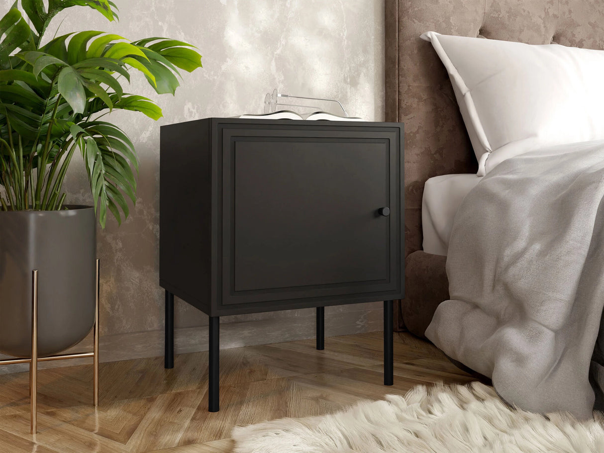 Éjjeliszekrény szett Stolik nemcny PALAZZO BIS, Szín: Fekete