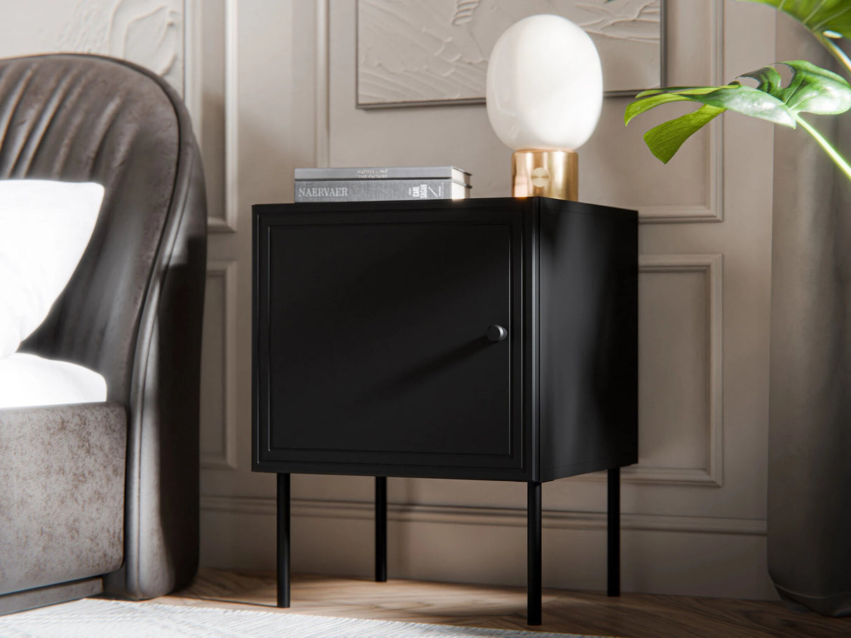 Éjjeliszekrény szett Stolik nemcny PALAZZO BIS, Szín: Fekete