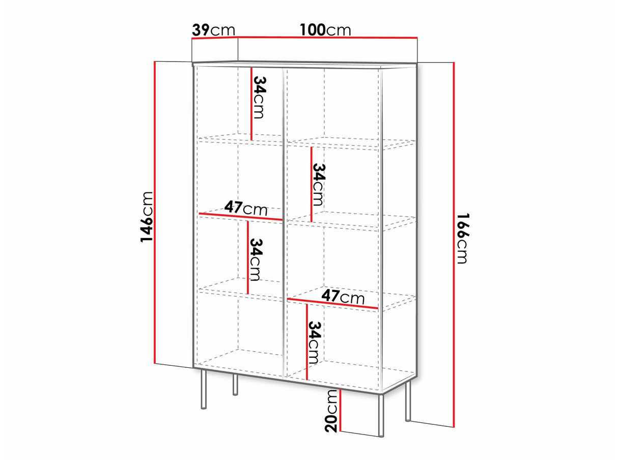 Könyvespolc Witryna PALAZZO BIS, Szín: Fehér
