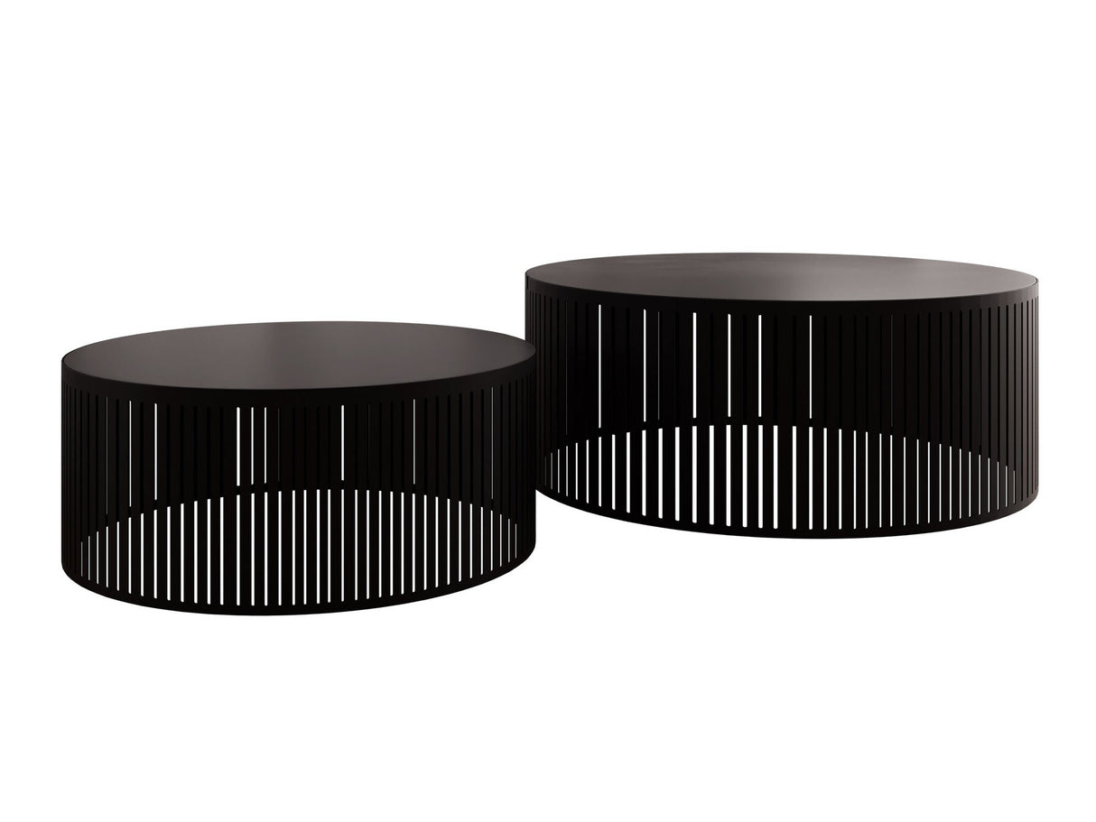 Dohányzóasztal szett Zestaw stolików kawowych VELEDE, Szín: Fekete