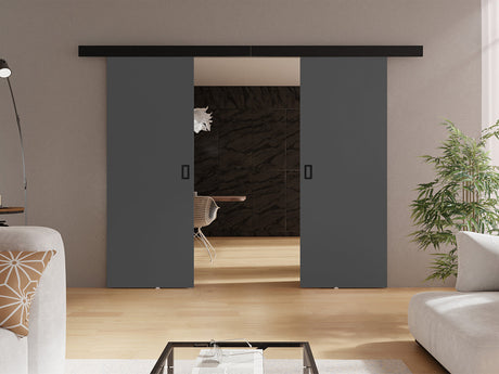 Tolóajtók Drzwi WERDI DUO 152 + 2x samodomykacz, Szín: Grafit