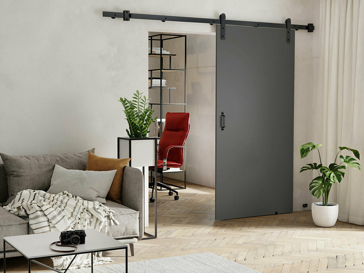 Tolóajtók Drzwi RETRO 90 + samodomykacz, Szín: Antracit