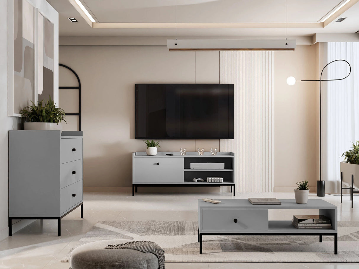 Komód Komoda 3SZ TOKIROT, Szín: Szürke