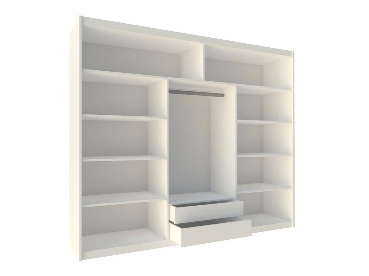 Gardróbszekrény Szafa LIZBONA II 250, Szín: Fehér