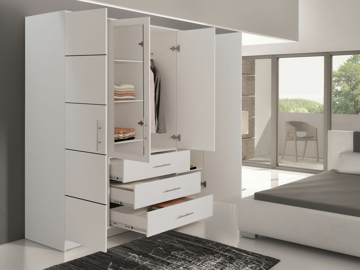 Gardróbszekrény Szafa BALI D4 Dąb Wellington/Lustro