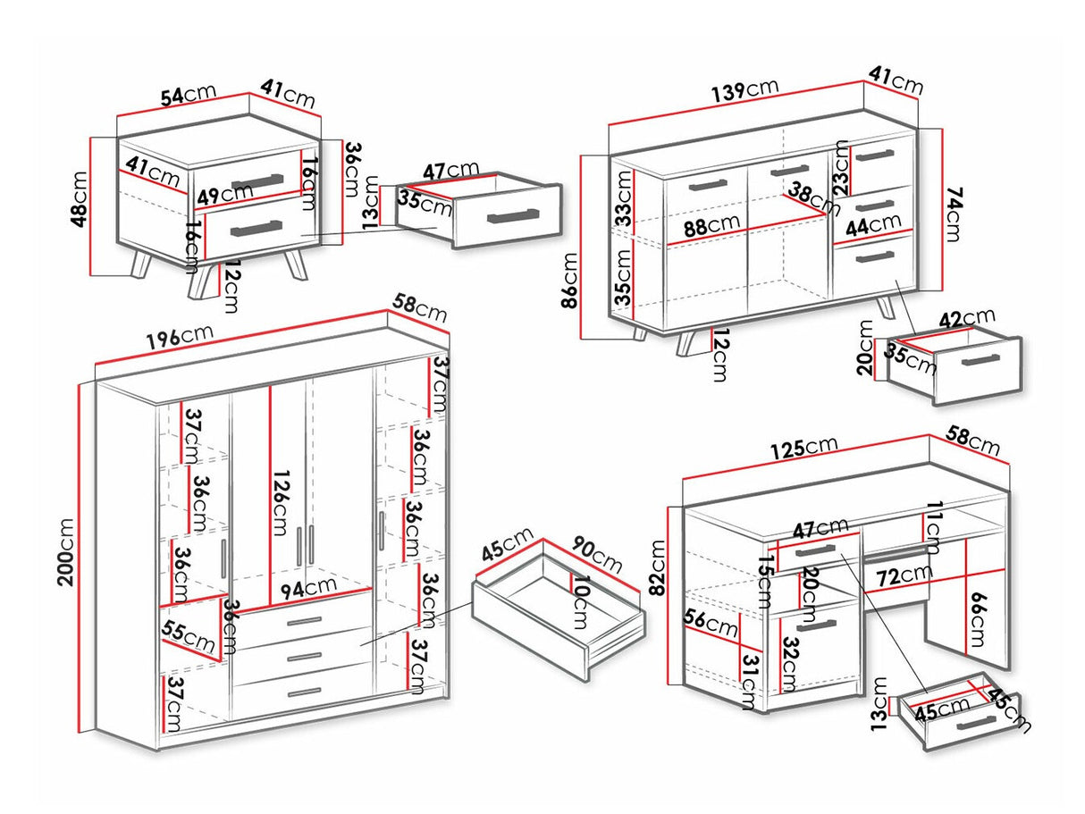 Bútorkészlet Meble BALI I, Szín: Kék