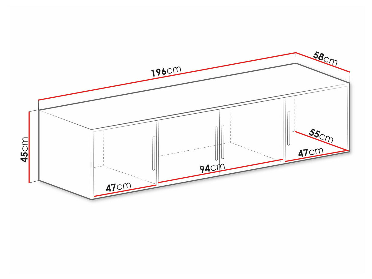 Szekrény BALI D4, Szín: Wellingtoni tölgy