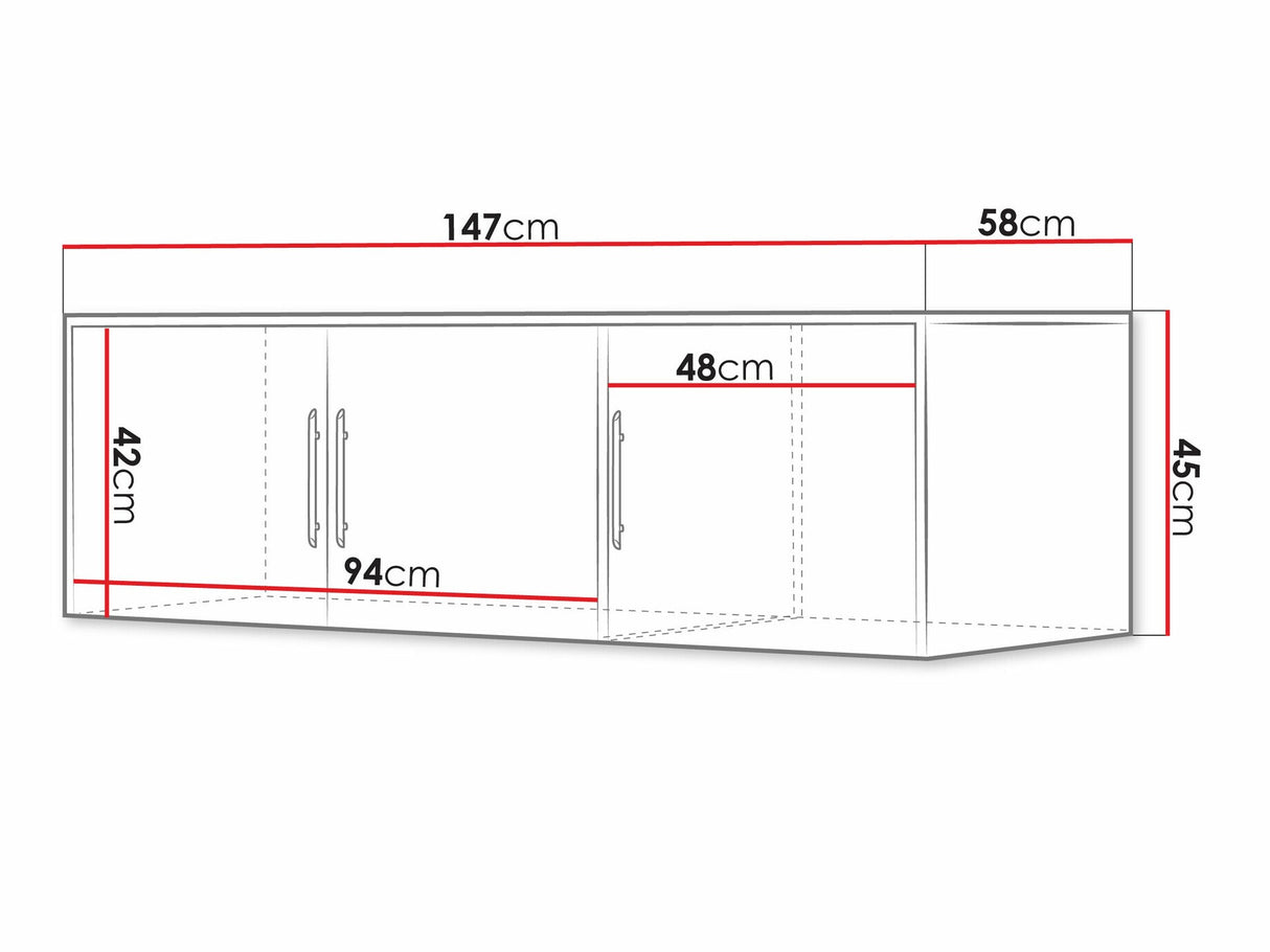 Szekrény Nadstawka BALI D3, Szín: Wellingtoni tölgy