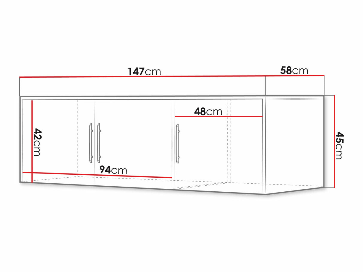 Gardróbszekrény Szafa BALI D3 + nadstawka, Szín: Wellingtoni tölgy