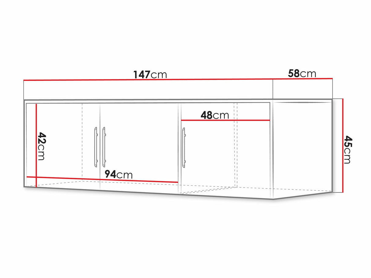 Gardróbszekrény Szafa BALI D3 + nadstawka, Szín: Fehér