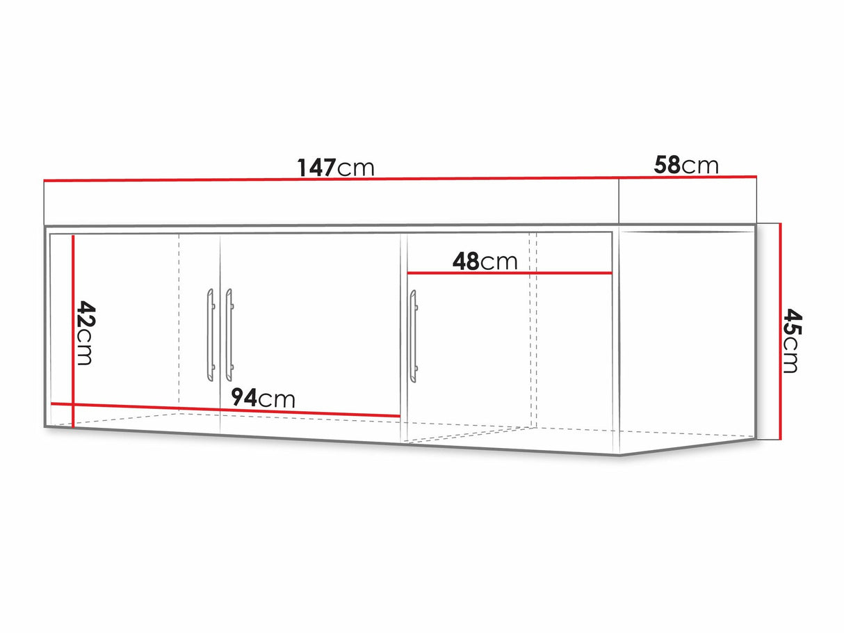 Gardróbszekrény Szafa BALI D3 + nadstawka, Szín: Sonoma tölgy