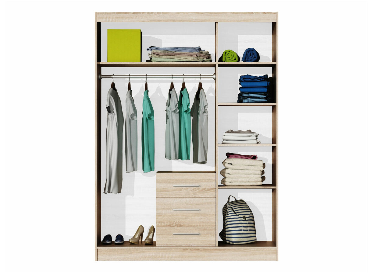 Gardróbszekrény Szafa BALI D3 + nadstawka, Szín: Fehér