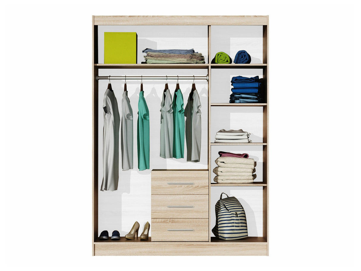 Gardróbszekrény Szafa BALI D3 + nadstawka, Szín: Grafit