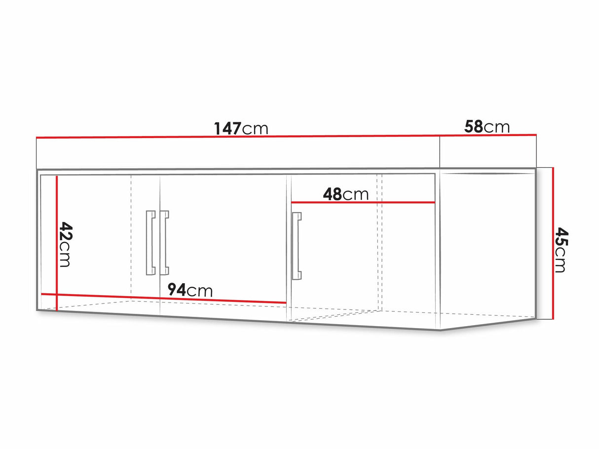 Szekrény Nadstawka BALI D3, Szín: Lila
