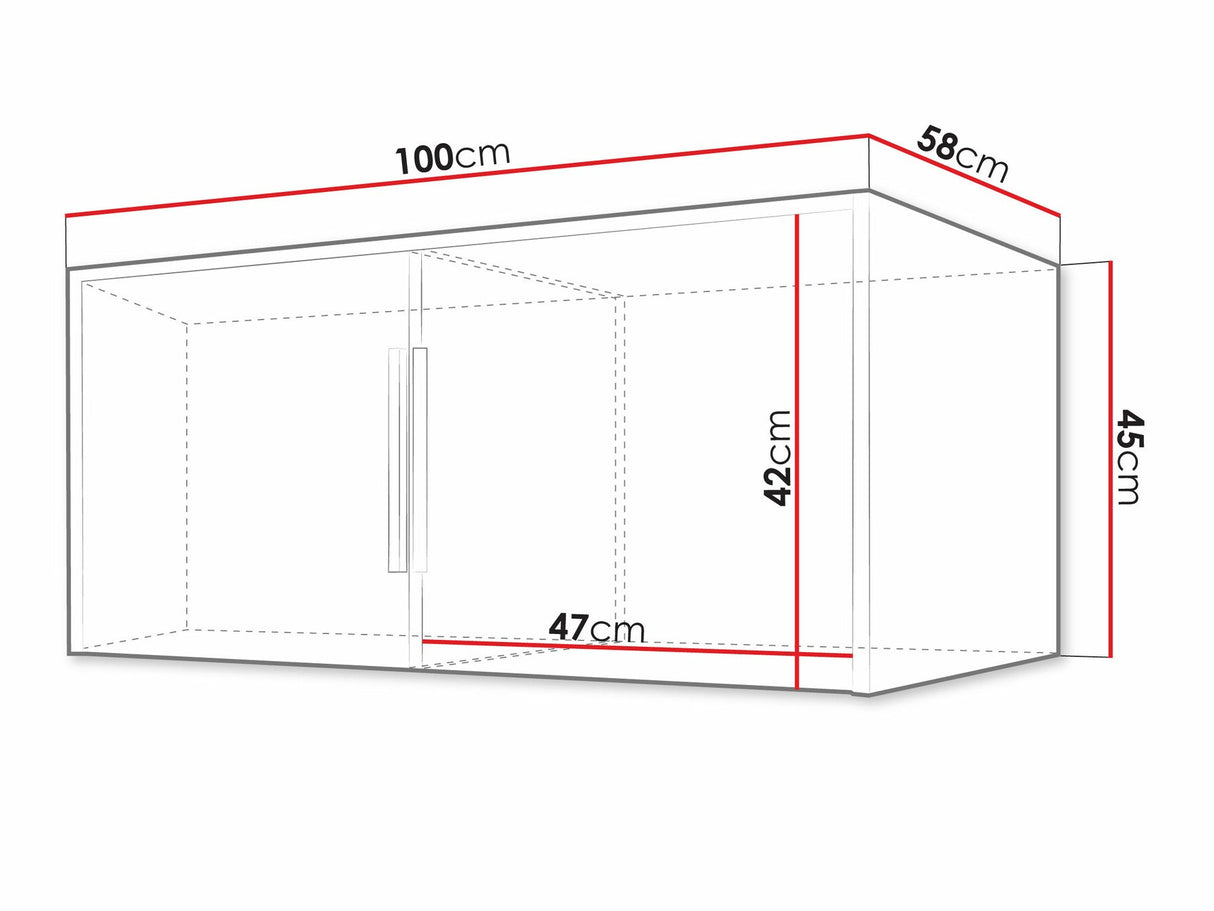 Szekrény Nadstawka BALI LUX D2, Szín: Fehér + Wotan tölgy