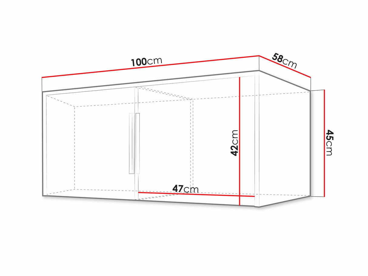 Gardróbszekrény Szafa BALI LUX D2 + nadstawka, Szín: Wotan tölgy + Fekete