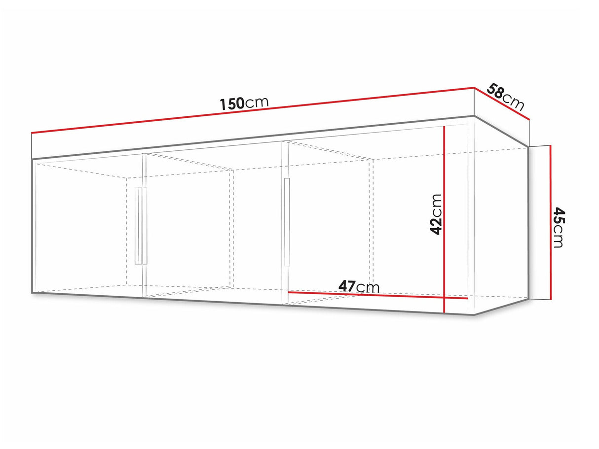 Szekrény Nadstawka BALI LUX D3, Szín: Fehér + Wotan tölgy