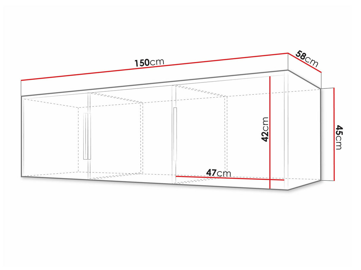 Gardróbszekrény Szafa BALI LUX D3 + nadstawka, Szín: Wotan tölgy + Fekete