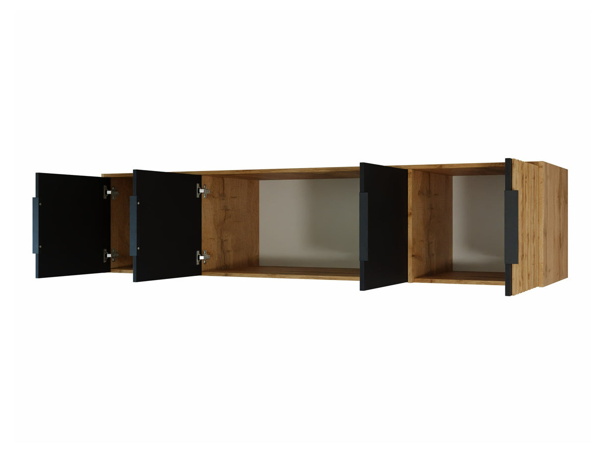 Szekrény Nadstawka BALI LUX D4, Szín: Wotan tölgy + Fekete