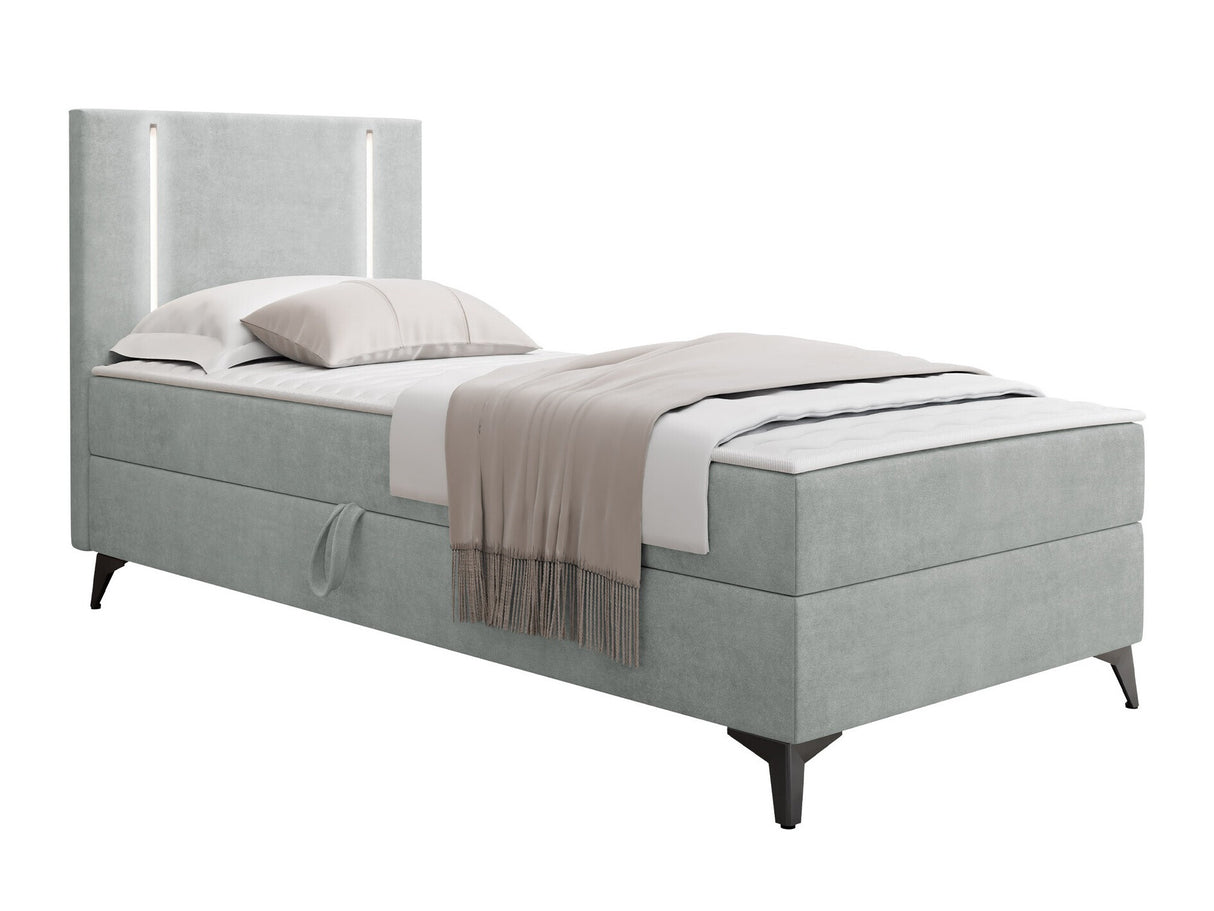 Kontinentális ágy Łóżko kontynentalne ONO z pojemnikiem + TOPPER M, Szín: Manila 14, Alvó felület mérete: 80 x 200 cm, Ágyneműtartó: Bal oldalon