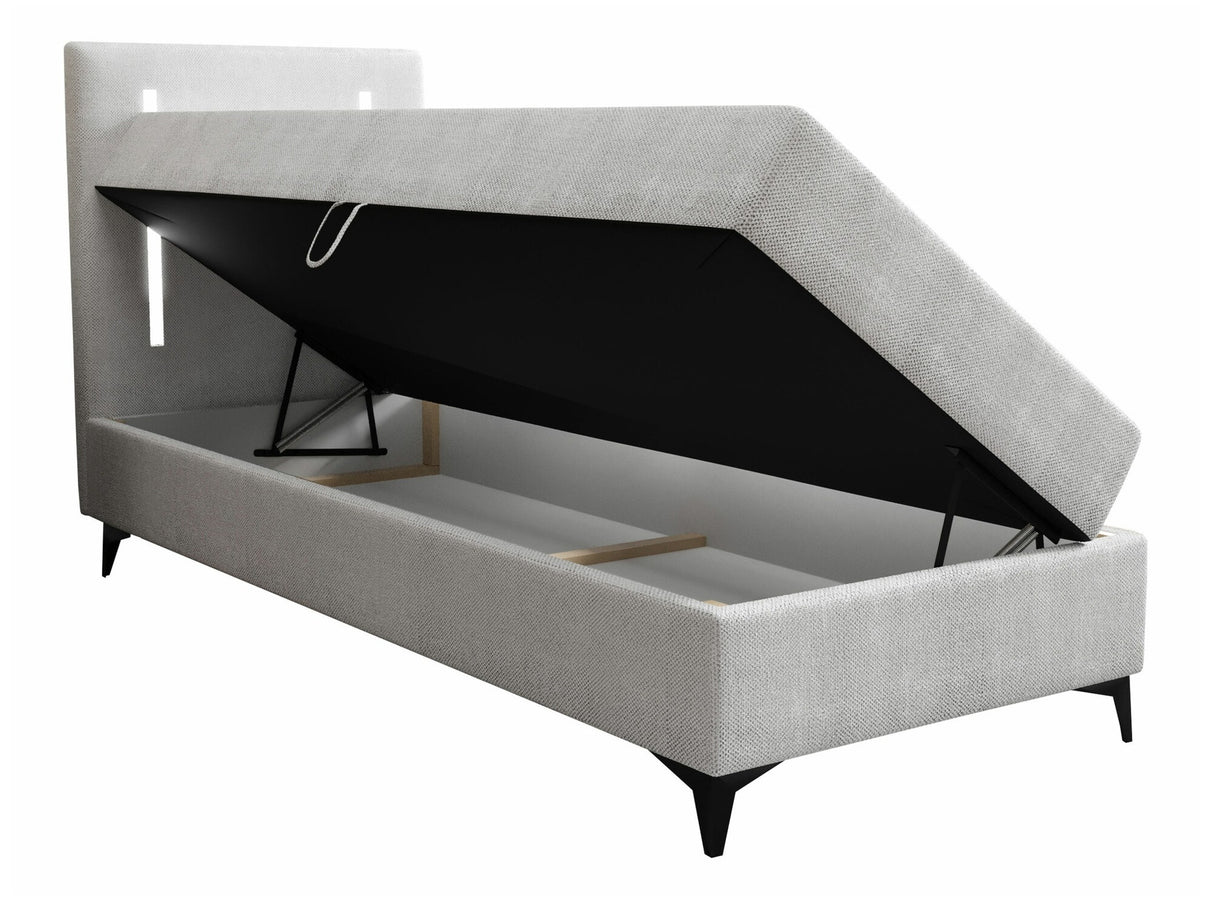 Kontinentális ágy Łóżko kontynentalne ONO z pojemnikiem + TOPPER M, Szín: Manila 14, Alvó felület mérete: 80 x 200 cm, Ágyneműtartó: Bal oldalon