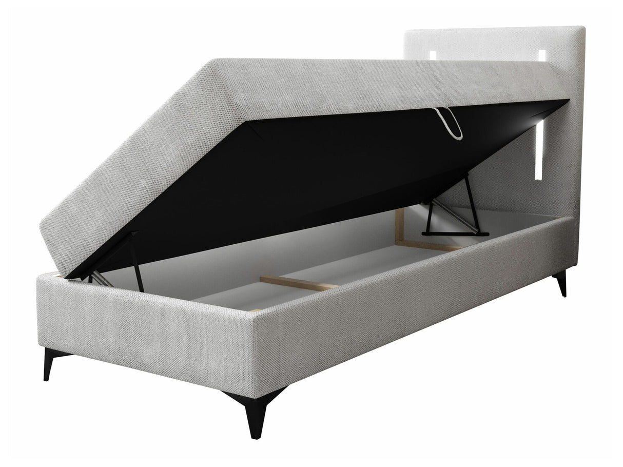 Kontinentális ágy Łóżko kontynentalne ONO z pojemnikiem + TOPPER M, Szín: Manila 14, Alvó felület mérete: 90 x 200 cm, Ágyneműtartó: Jobbra