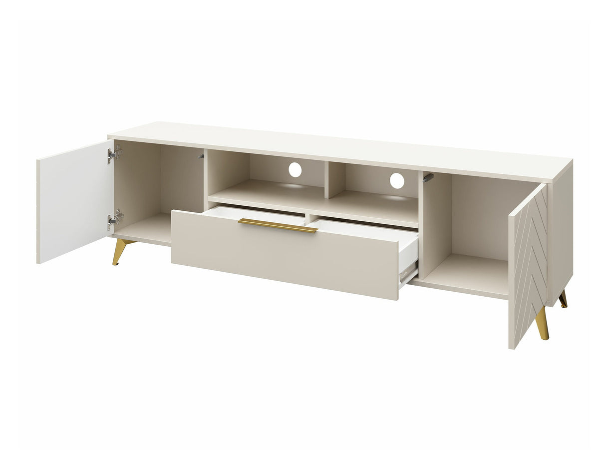 Nappali szett Meble XYLIX I Beż Piaskowy, Komód: Igen