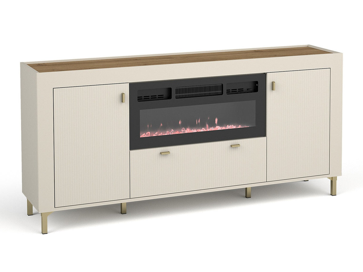 Komód MOSSA MO7, Szín: Kasmír, Kandalló: Igen