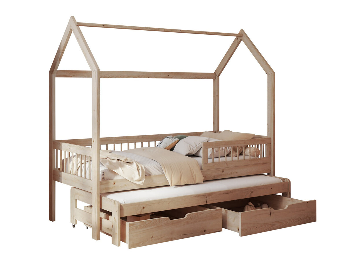 Ágy Łóżko ASHER, Szín: Bükkfa, Alvó felület mérete: 90 x 200 cm