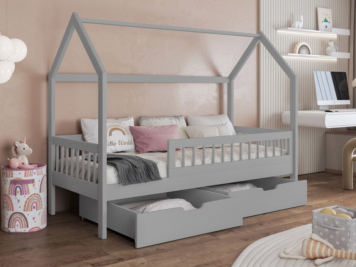 Ágy Łóżko GAJA, Szín: Szürke, Alvó felület mérete: 90 x 200 cm