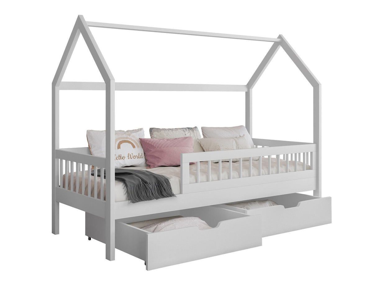 Ágy Łóżko GAJA, Szín: Fehér, Alvó felület mérete: 90 x 200 cm