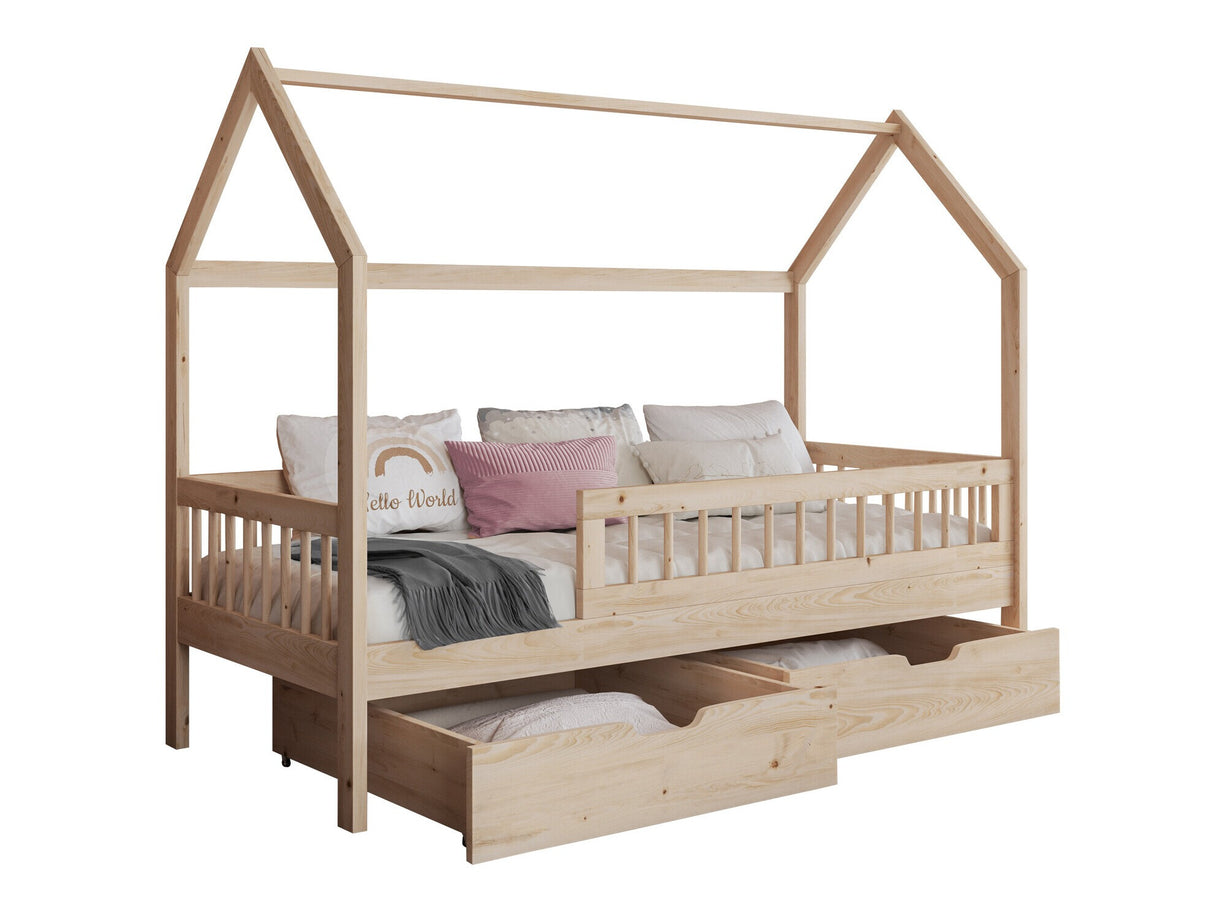 Ágy Łóżko GAJA, Szín: Bükkfa, Alvó felület mérete: 80 x 180 cm