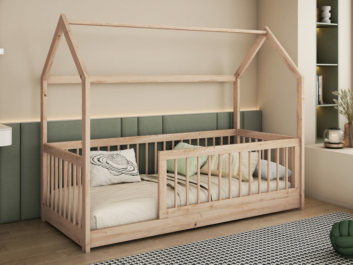 Ágy Łóżko GRETA, Szín: Bükkfa, Alvó felület mérete: 80 x 180 cm