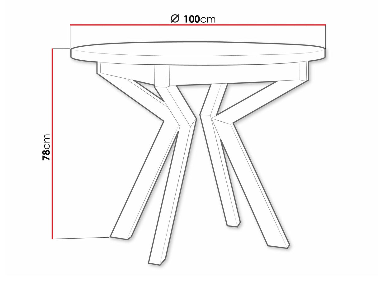 Asztal Stół IKON 7 LAMINAT, Szín: Fehér + Fekete
