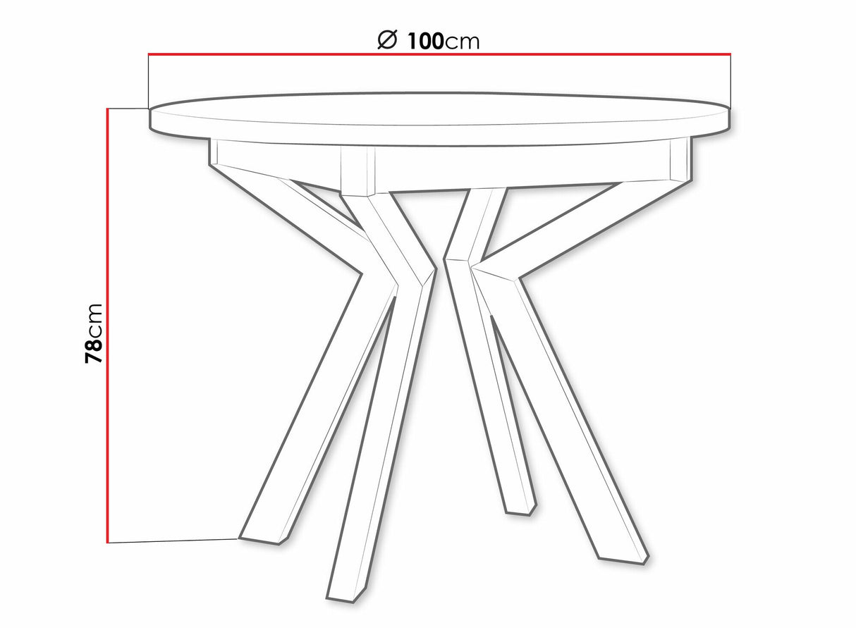 Asztal Stół IKON 7 LAMINAT, Szín: Artisan tölgy + Fekete