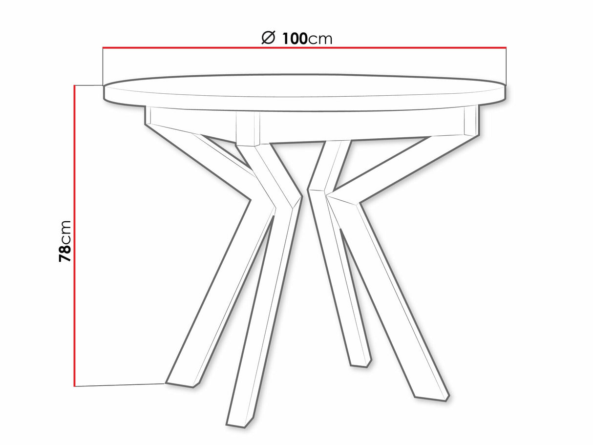 Asztal Stół IKON 7 LAMINAT, Szín: Grandson tölgy + Fekete