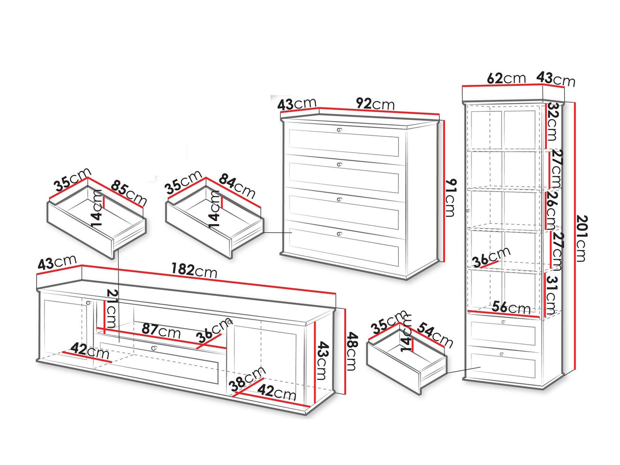Nappali szett Meble GACORIS II, Dohányzóasztal: Nem