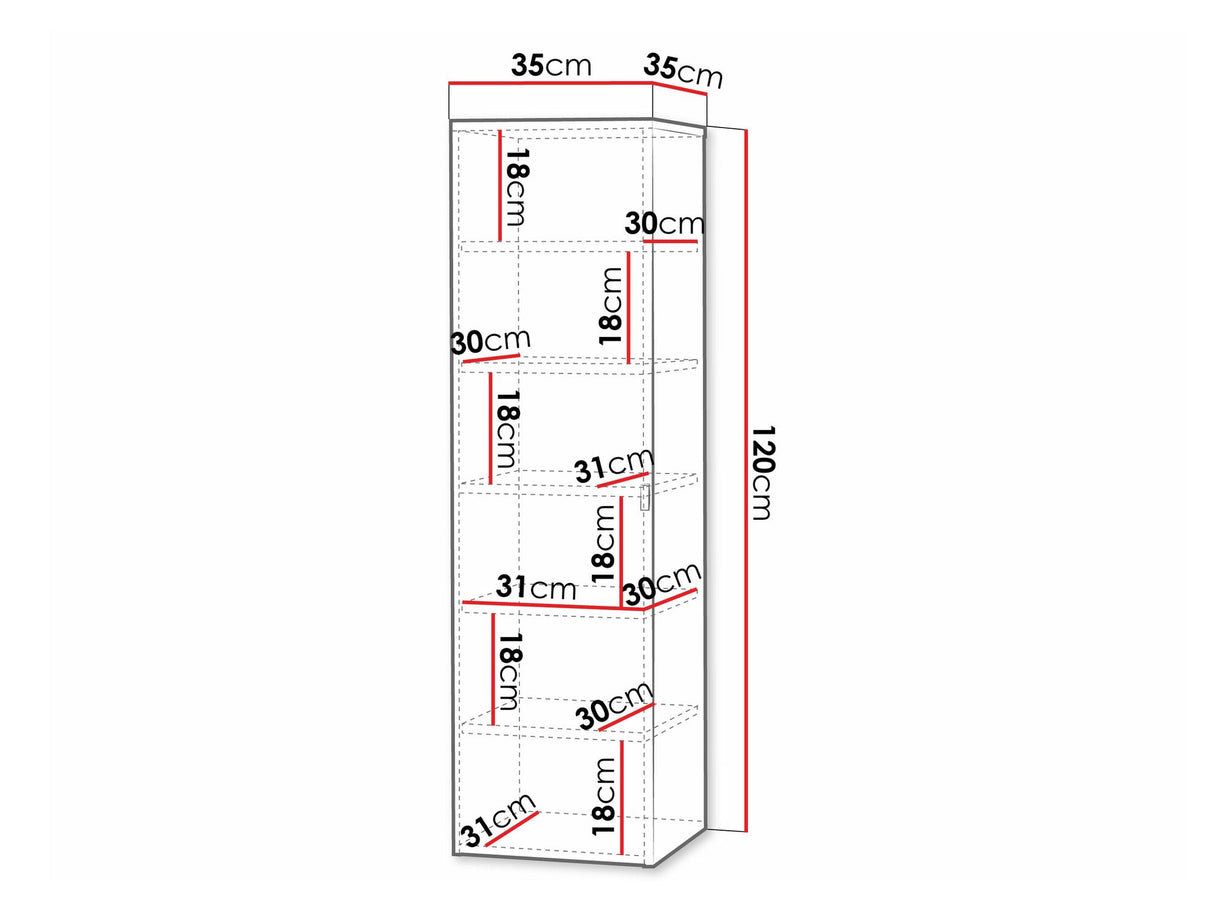 Fali fürdőszoba szekrény Szafka łazienkowa wisząca 120 EXITO 09, Szín: Fehér + Fényes fehér