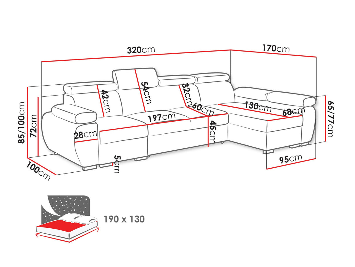 Sarokkanapé Narożnik BOSTON 1p(65), Szín: Paros 02, Változatok: Balos