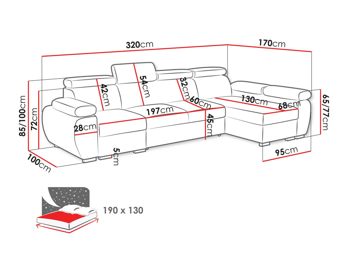 Sarokkanapé Narożnik BOSTON 1p(65), Szín: Paros 05, Változatok: Balos