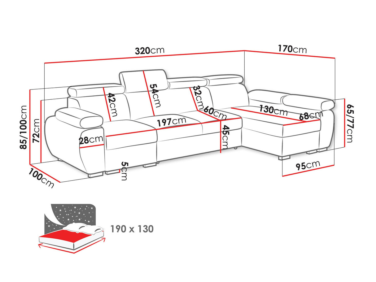 Sarokkanapé Narożnik BOSTON 1p(65), Szín: Aragon 03, Változatok: Jobbos
