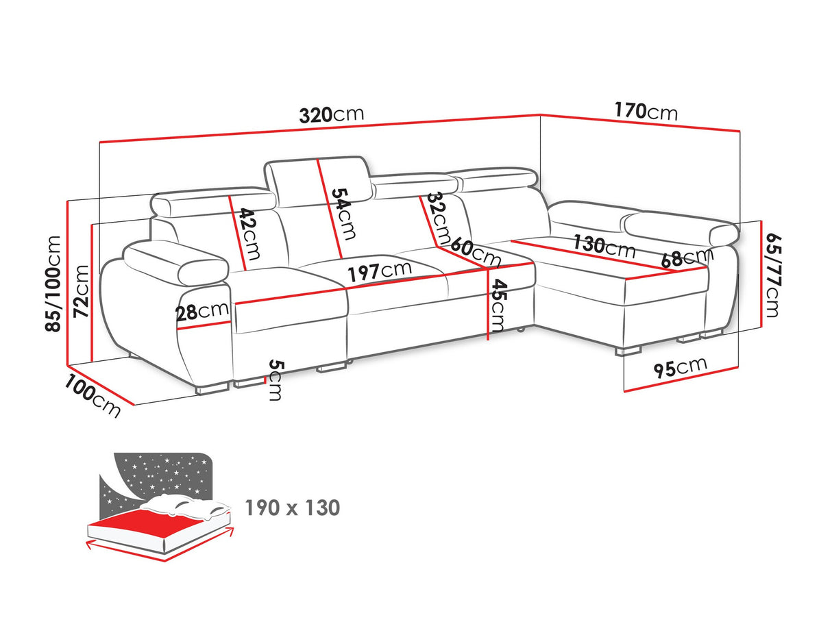 Sarokkanapé Narożnik BOSTON 1p(65), Szín: Aragon 14, Változatok: Balos