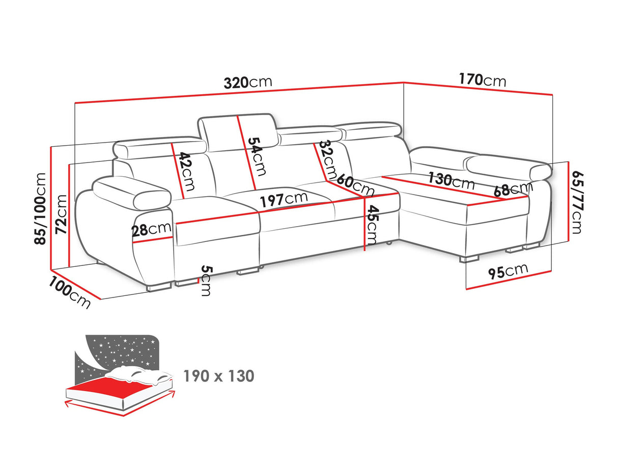 Sarokkanapé Narożnik BOSTON 1p(65), Szín: Aragon 20, Változatok: Balos