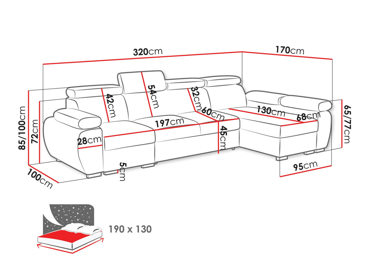 Sarokkanapé Narożnik BOSTON 1p(65), Szín: Aragon 93, Változatok: Balos