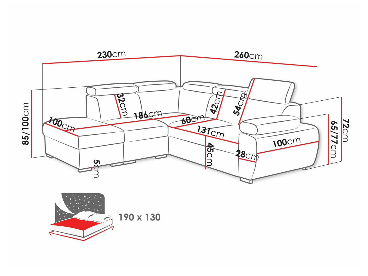 Sarokkanapé Narożnik BOSTON 2r+R+1p, Szín: Aragon 14, Változatok: Balos