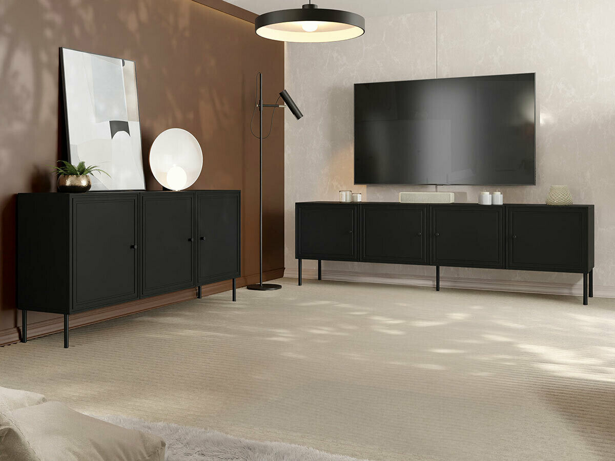 Nappali szett Meble PALAZZO BIS II, Szín: Fekete, Dohányzóasztal: Nem